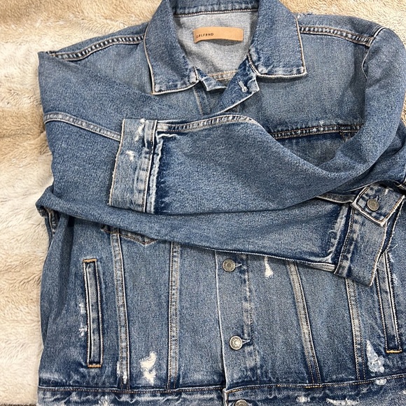 NWT GRLFRND Denim Kim Boyfriend Trucker Jacket medium - Picture 4 of 5